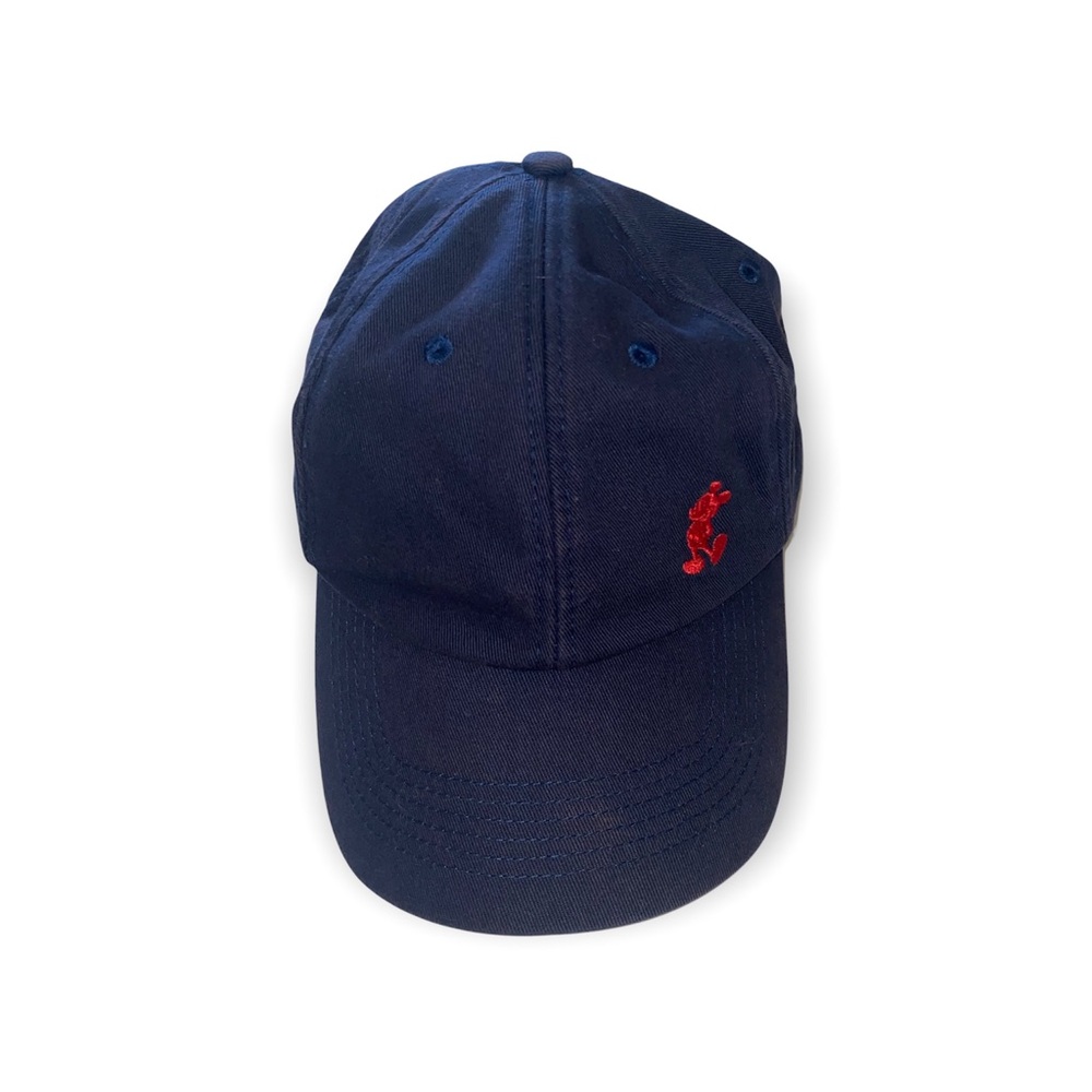 Disneyland Parks Blue Hat with Mickey Embroidered Red Logo